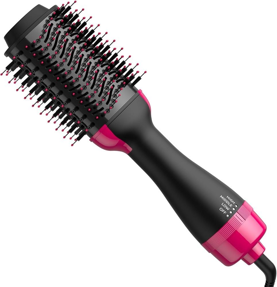 SECADOR Y ESTILIZADOR DE CABELLO PROFESIONAL CEPILLO DE AIRE CALIENTE 2 EN 1 PARA ACABADOS SUAVES Y LIBRES DE FRIZZ ONE STEP