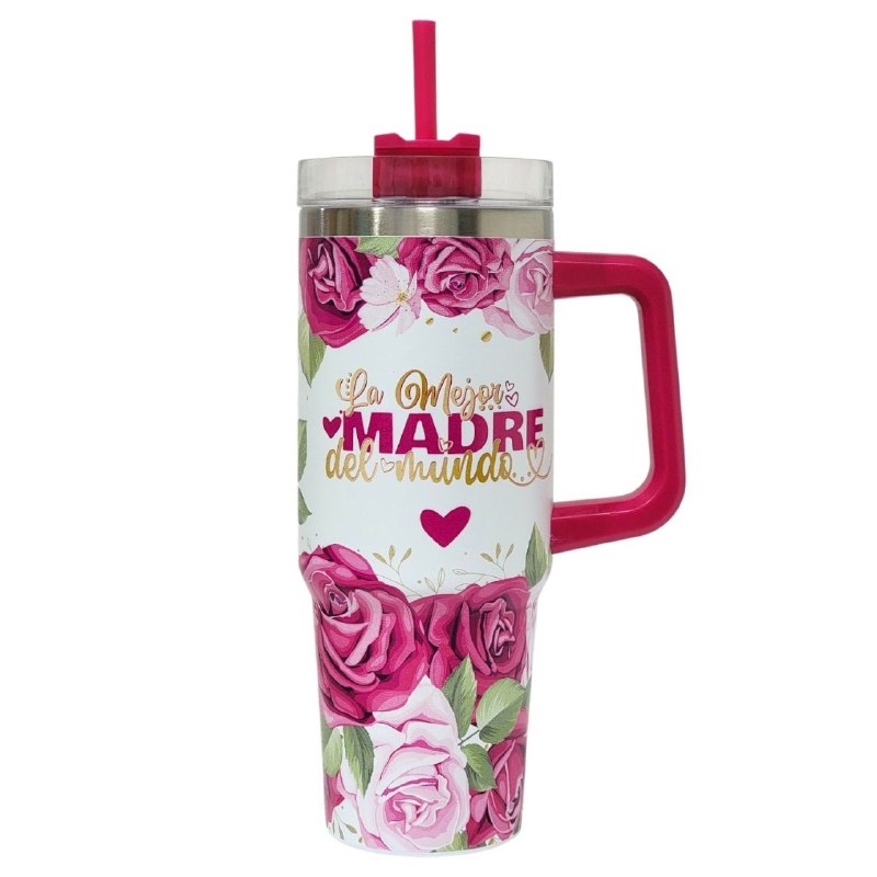 TERMO PORTATIL DE ALTA RESISTENCIA DE ACERO INOXIDABLE DEL DIA DE LAS MADRES 900ML