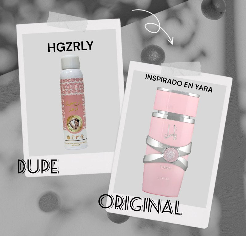 SPRAY DEPILADOR CORPORAL FEMENINO, RETIRA EL BELLO DESDE LA RAIZ SIN DOLOR HGZRL 150ML DUPE DE LATTAFA YARA