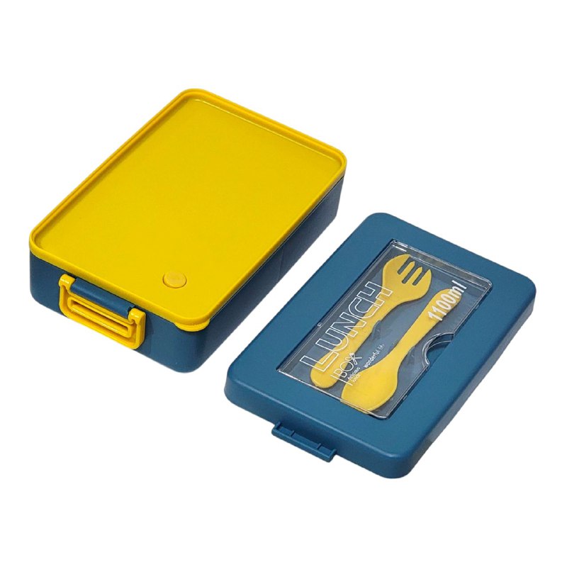 LONCHERA CON SEPARADOR Y CUBIERTOS, CAPADIAD 1100ML LUNCH BOX DELICIOUS LUNCH