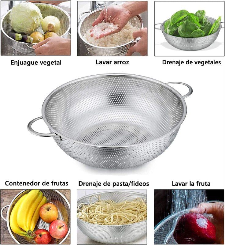 COLADOR DE ACERO INOXIDABLE BAOPING 33X12.5CM