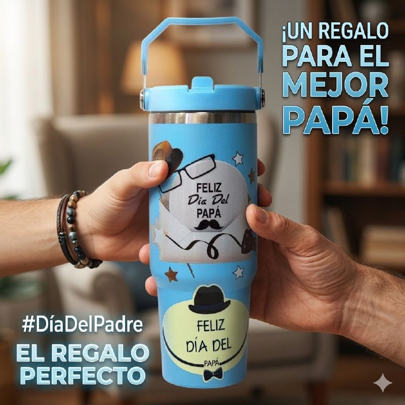 BOTE TERMICO DE REGALO PARA PADRE PARA BEBIDAS FRIAS Y CALIENTES BENELI HOME