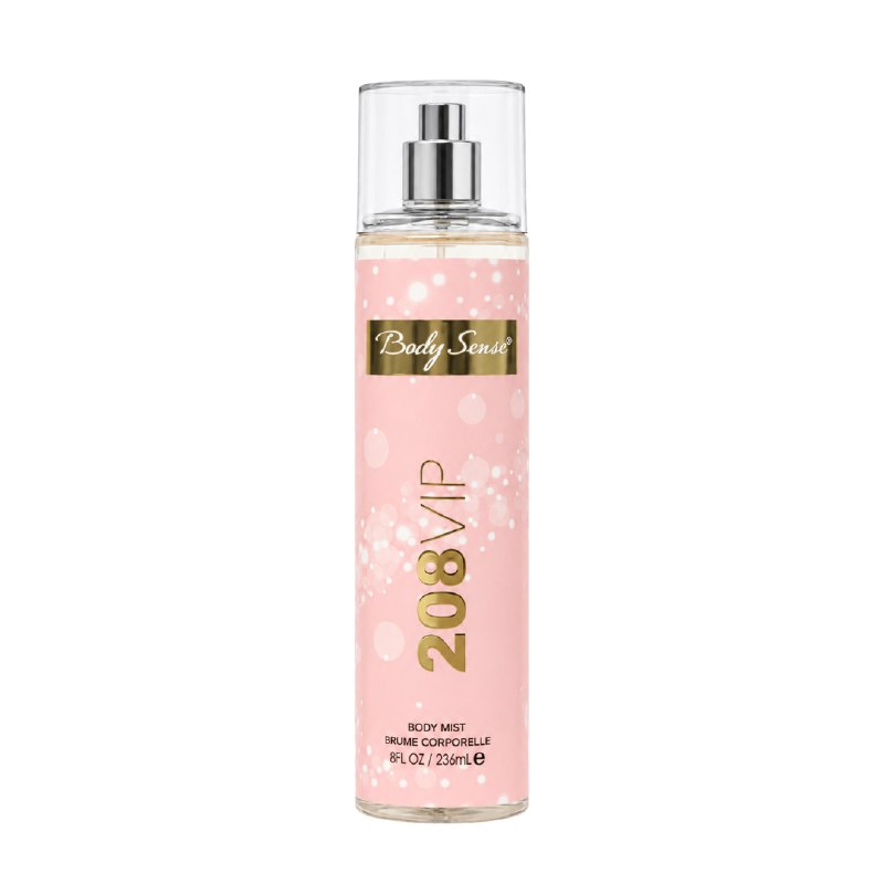 SPLASH BODY SENSE 208 VIP FOR WOMEN 236ML (M) (AROMA SIMILAR CAROLINA HERRERA 212 VIP ROSE)