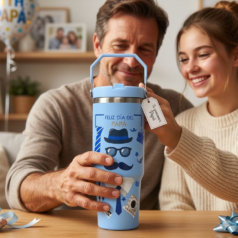 BOTE TERMICO DE REGALO PARA PADRE PARA BEBIDAS FRIAS Y CALIENTES BENELI HOME