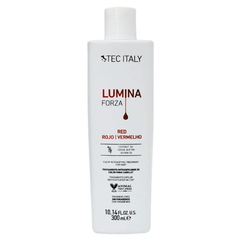 TRATAMIENTO PARA EL CABELLO INTENSIFICADOR DE COLOR ROJOS Y COBRIZOS INTENSOS CON ACEITE DE COCO, JOJOBA Y MANTECA DE CACAO TEC ITALY 300ML