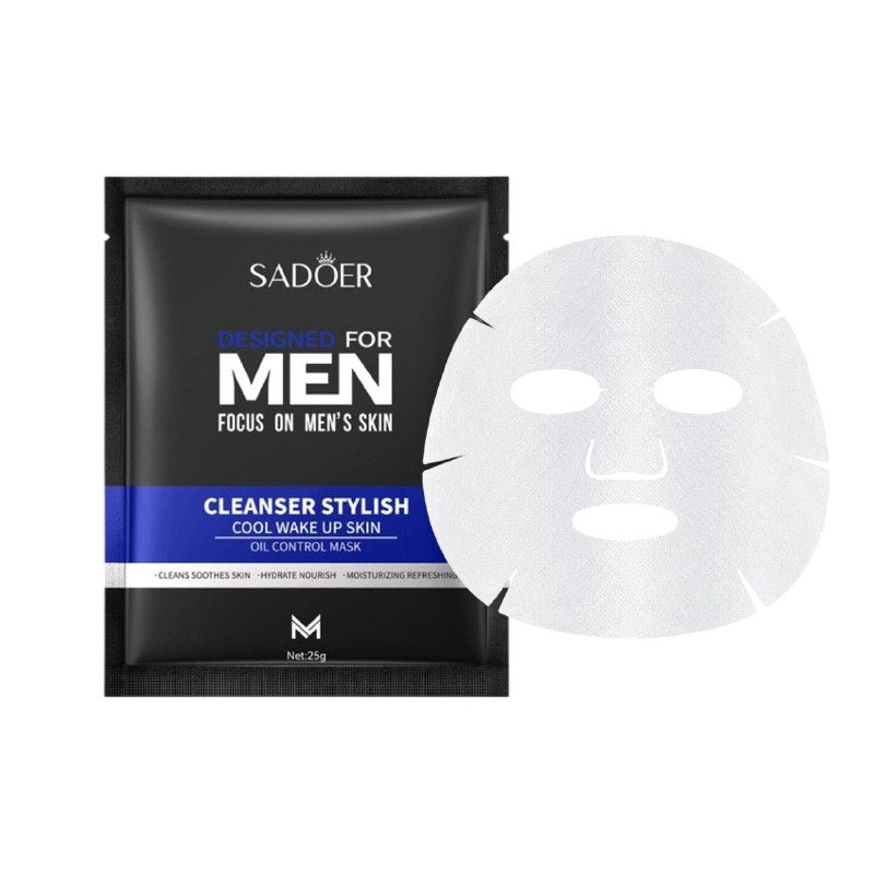 MASCARILLA FACIAL DE CONTROL DE GRASA Y LIMPIEZA PROFUNDA PARA CABALLERO SADOER 25ML