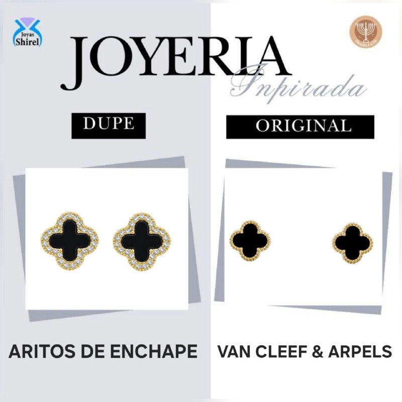 ARITOS DE ENCHAPE PARA DAMA CON DISEÑO DE FLOR 1.2CM (DUPE DE VAN CLEEF)