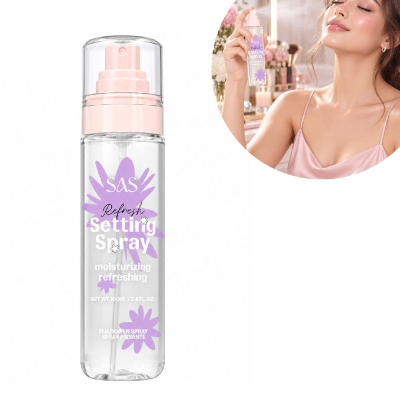 SPRAY FIJADOR DE MAQUILLAJE REFRESCANTE E HIDRATANTE SAS 100ML