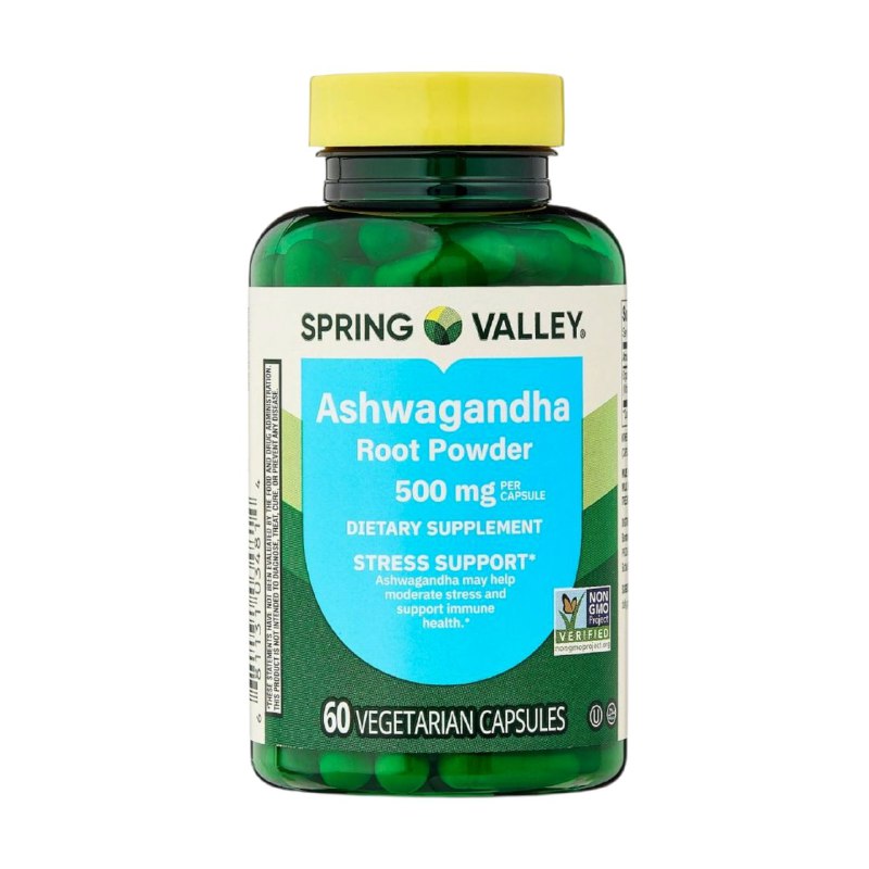 VITAMINAS EN CAPSULAS DE ASHWAGANDHA POLVO DE RAIZ 500MG, AYUDA A MODERAR EL ESTRES Y FAVORECE LA SALUD INMUNITARIA SPIRING VALLEY 60UND