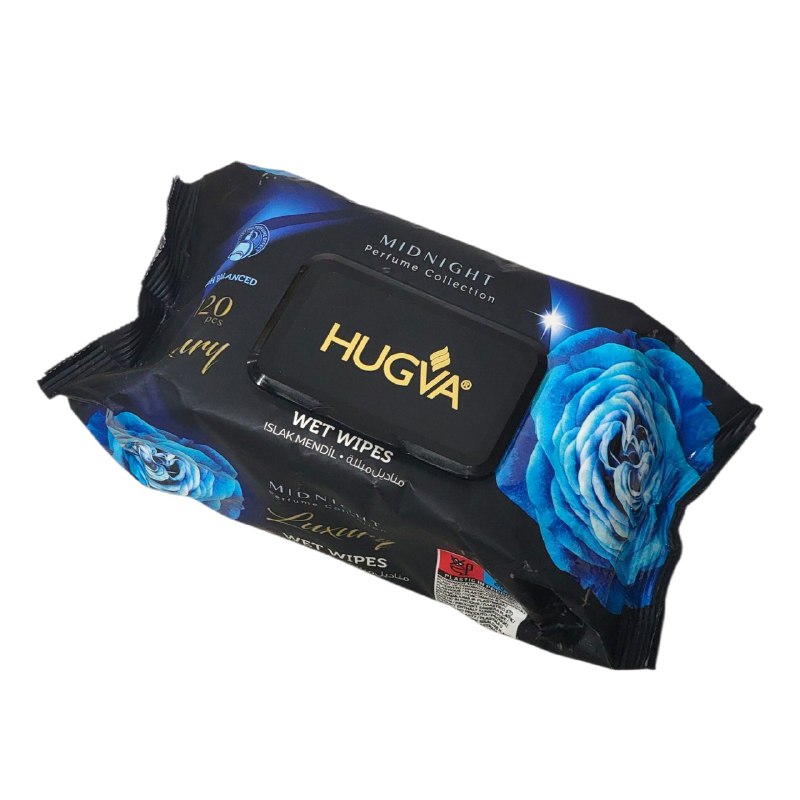 TOALLITAS HUMEDAS CON OLOR A PERFUME MIDNIGHT HUGVA 120UND