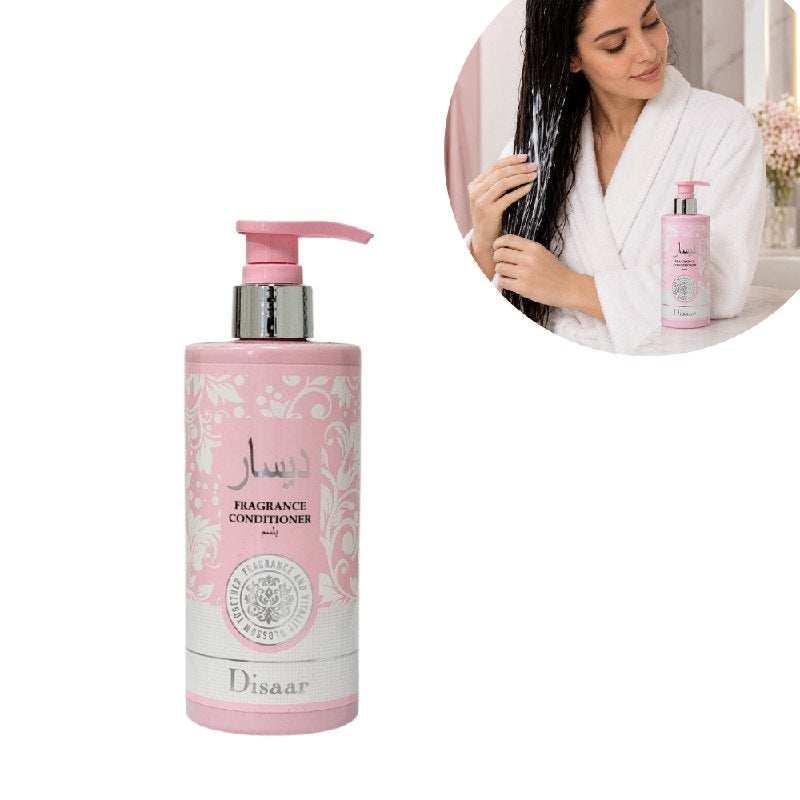 ACONDICIONADOR AROMATICO NUTRITIVO Y DESENREDANTE DISAAR 300ML (AROMA SIMILAR LATTAFA YARA)