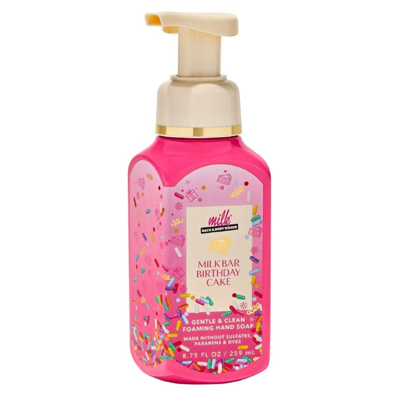 BATH & BODY WORKS JABON DE MANOS SUAVE Y LIMPIO MILK BAR BIRTHDAY CAKE 259ML