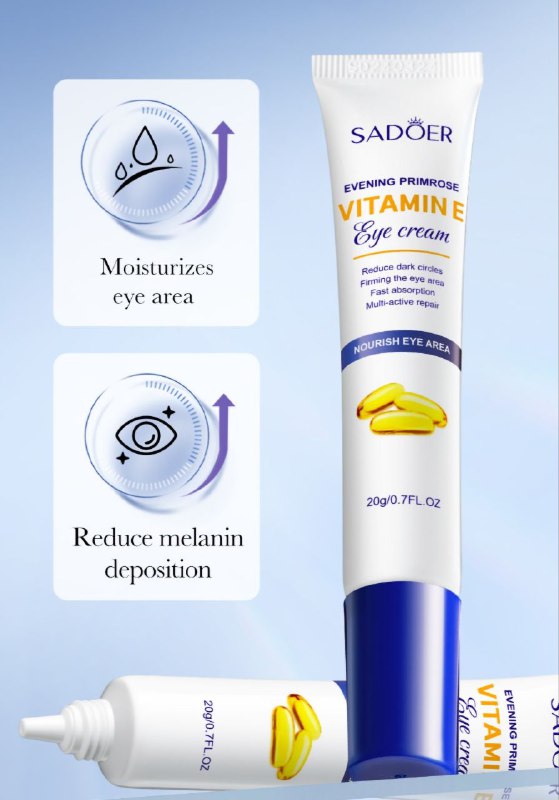 CREMA FACIAL PARA CONTORNO DE OJOS ANTIFATIGA CON VITAMINA E SADOER 20G