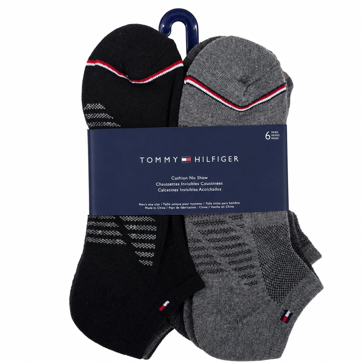 CALCETA TOBILLERA TOMMY HILFIGER PARA HOMBRE 6 PARES TALLA ÚNICA