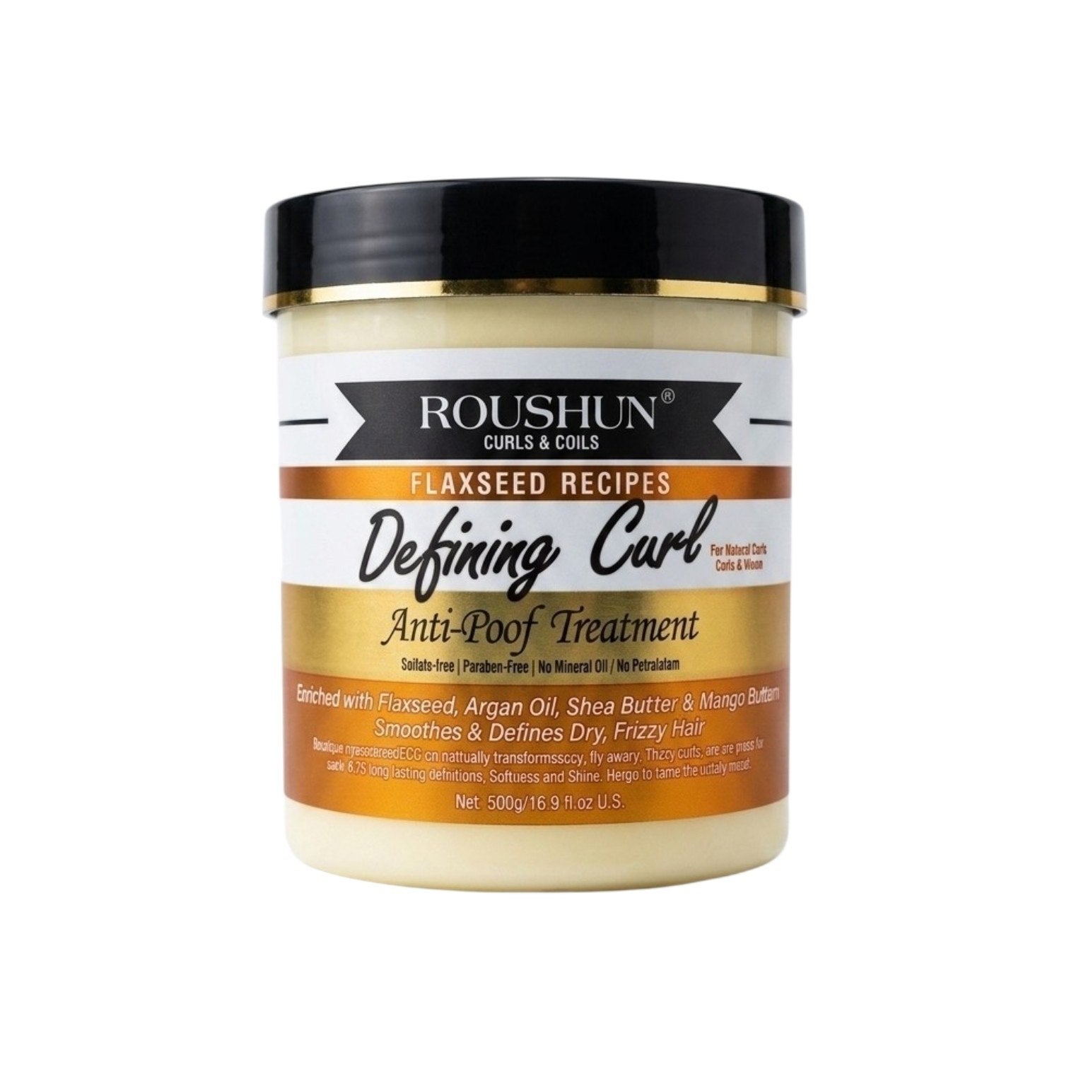 TRATAMIENTO CAPILAR AYUDAR A DEFINIR LOS RIZOS Y CONTROLAR EL FRIZZ, REALZANDO LA FORMA NATURAL DEL CABELLO ROUSHUN  500GM