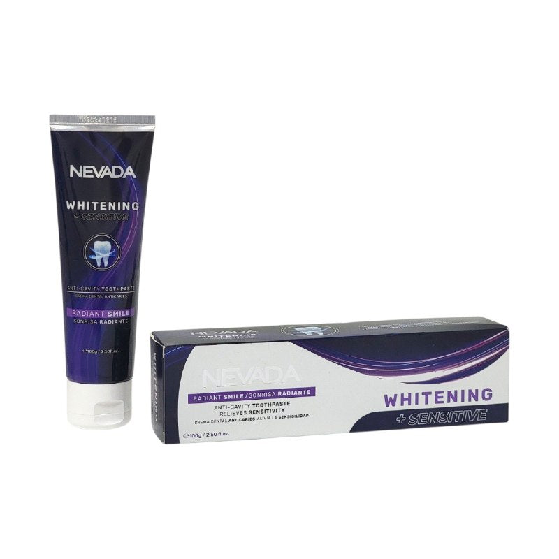 PASTA DENTAL BLANQUEADORA Y ANTICARIES PARA DIENTES SENSIBLES NEVADA 100G
