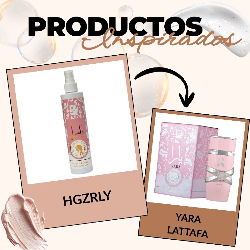 ACONDICIONADOR EN SPRAY SIN ENJUAGUE HIDRATANTE, DESENREDANTE E ILUMINADOR HGZRLY 250ML (AROMA SIMILAR LATTAFA YARA)