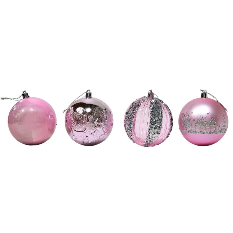 DECORACION ADORNO NAVIDEÑO PAQUETE DE 24 BOLAS DECORATIVAS, 8CM 39X58X84 IDEALES PARA DARLE UN TOQUE UNICO A TU ARBOL DE NAVIDAD