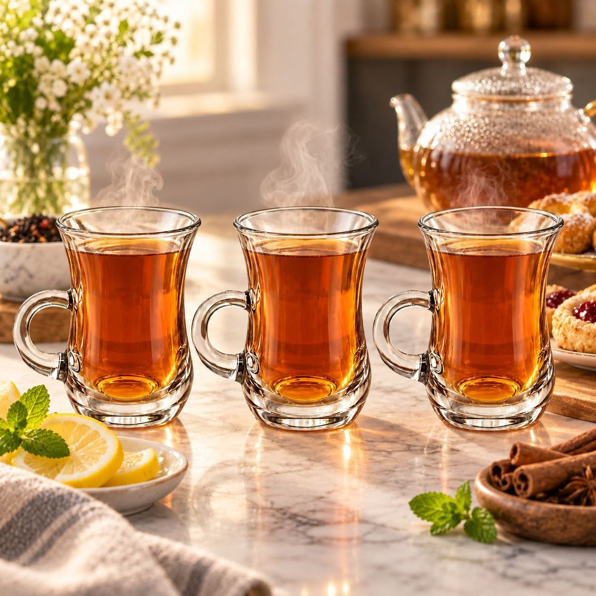 SET DE TAZAS DE VIDRIO PARA TE BENELI HOME 3UND 8CM