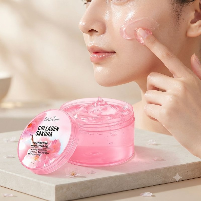 CREMA FACIAL HIDRATANTE DE COLAGENO Y EXTRACTO DE SAKURA SADOER 300G