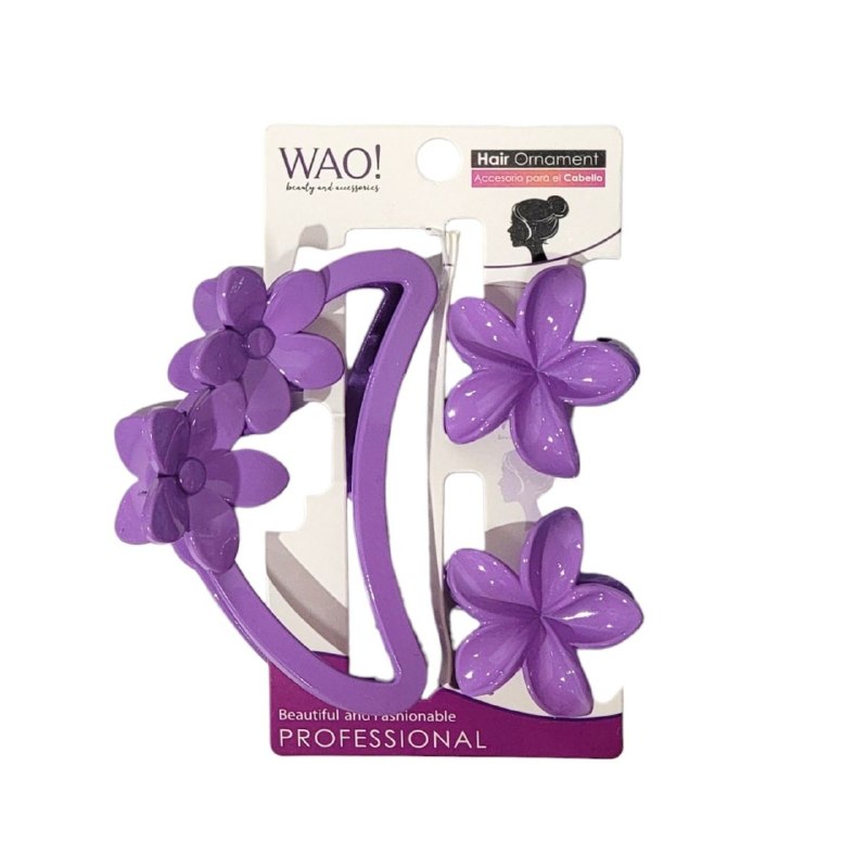 GANCHO PARA EL CABELLO EN SET DE 3PCS WAO BEAUTY GRANDE 9X6CM, PEQUEÑOS 4X4CM