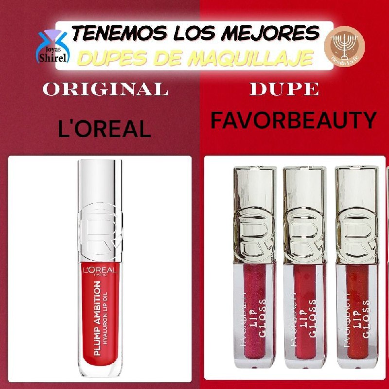 BRILLO LABIAL VOLUMIZADOR BRILLANTE FAVORBEAUTY (DUPE DE LOREAL)