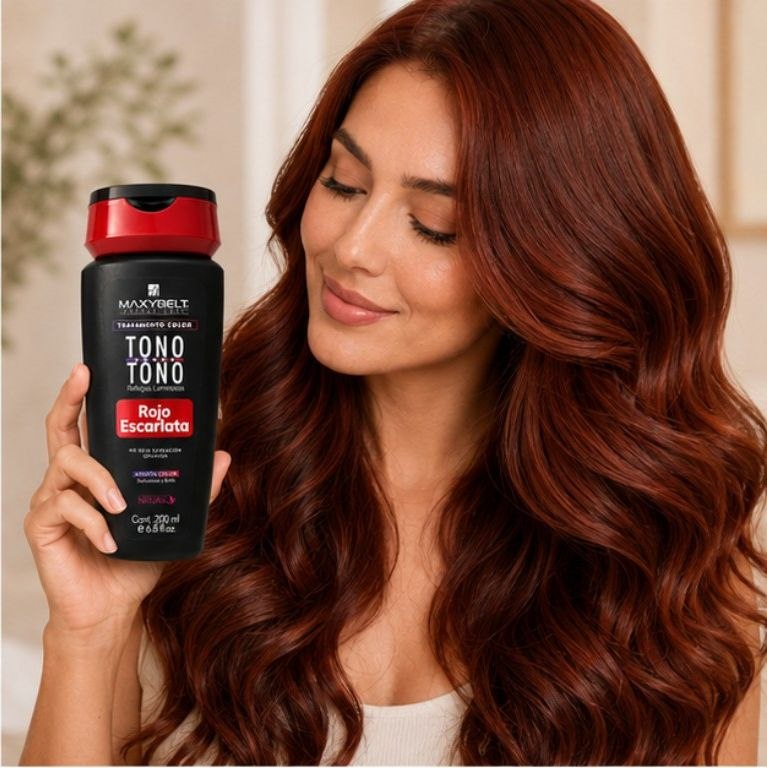 TRATAMIENTO DE COLOR TONO SOBRE TONO ROJO ESCARLATA MAXYBELT PROFESSIONAL 200ML 1 UND
