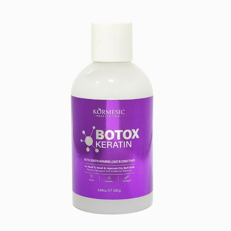 ACONDICIONADOR REPARADOR SIN ENJUAGUE DE QUERATINA Y BOTOX MEJORA PUNTAS SECAS Y ABIERTAS Y REPARA EL DAÑO KORMESIC 280G