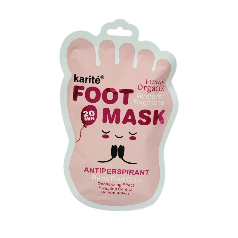 MASCARILLA PARA PIES ORGANICA KARITE 1 PAR