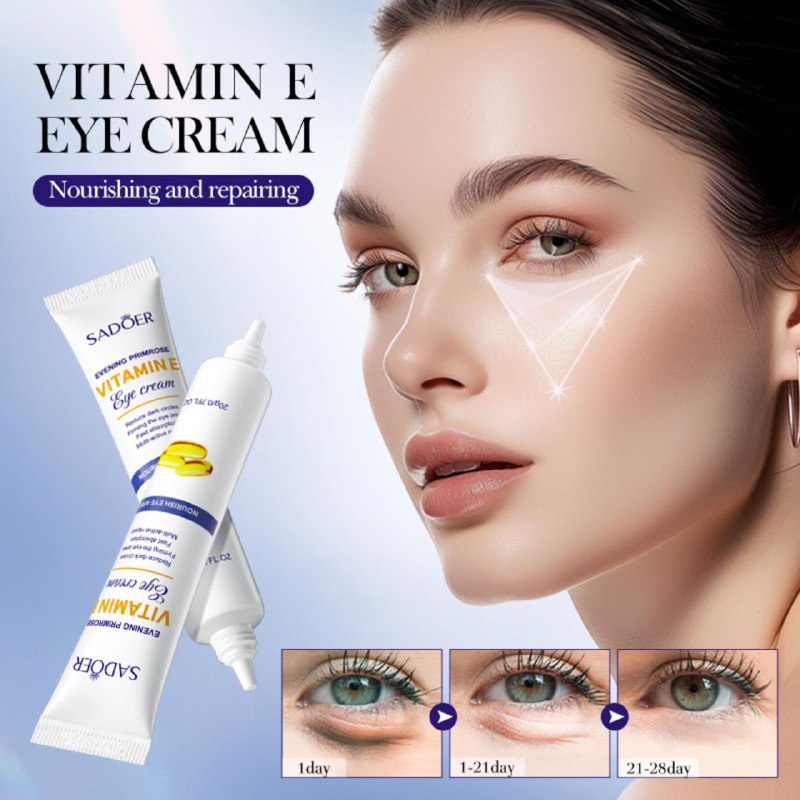 CREMA FACIAL PARA CONTORNO DE OJOS ANTIFATIGA CON VITAMINA E SADOER 20G