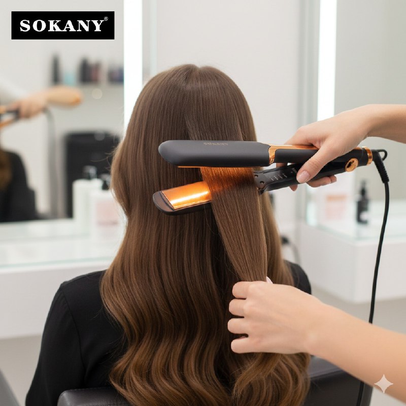 PLANCHA PARA EL CABELLO PROFESIONAL DE ALTA TEMPERATURA 180C MODELO SK-1907 SOKANY 30CM