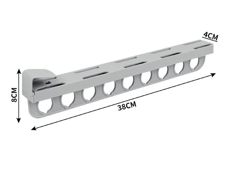ORGANIZADOR BARRA DE ROPERO EXTRAIBLE IDEAL PARA OPTIMIZAR EL ESPACIO TIPOO PERCHERO 8X38X4CM