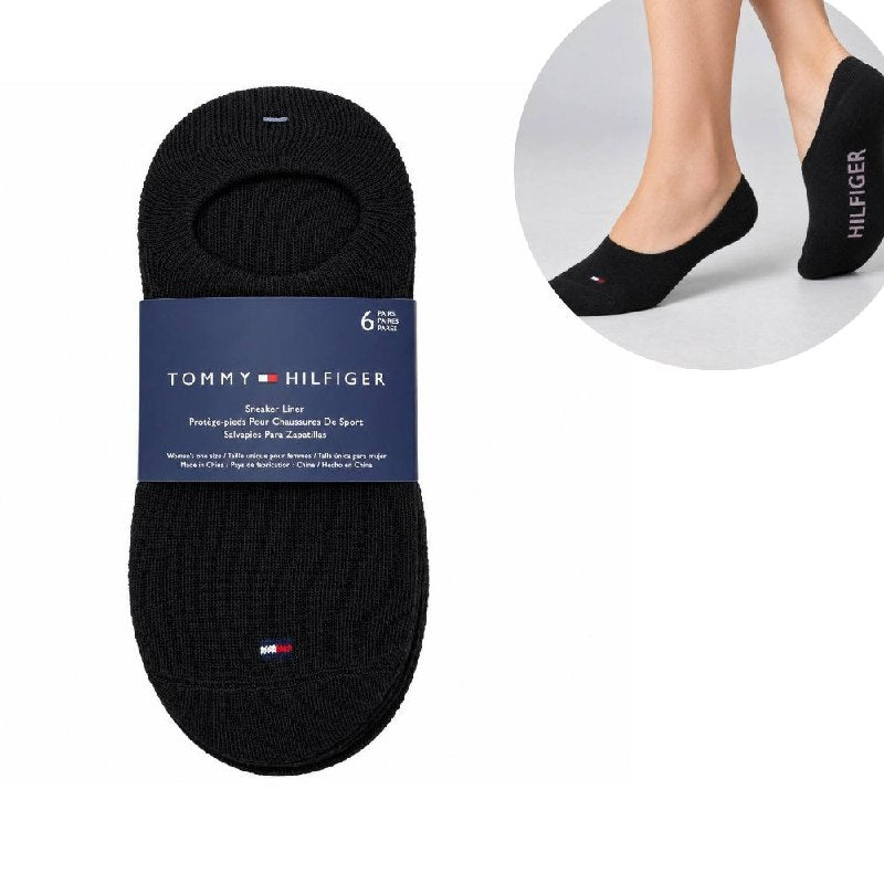 CALCETA INVISIBLE TOMMY HILFIGER ORIGINAL PARA MUJER 6 PARES TALLA ÚNICA PARA MUJER