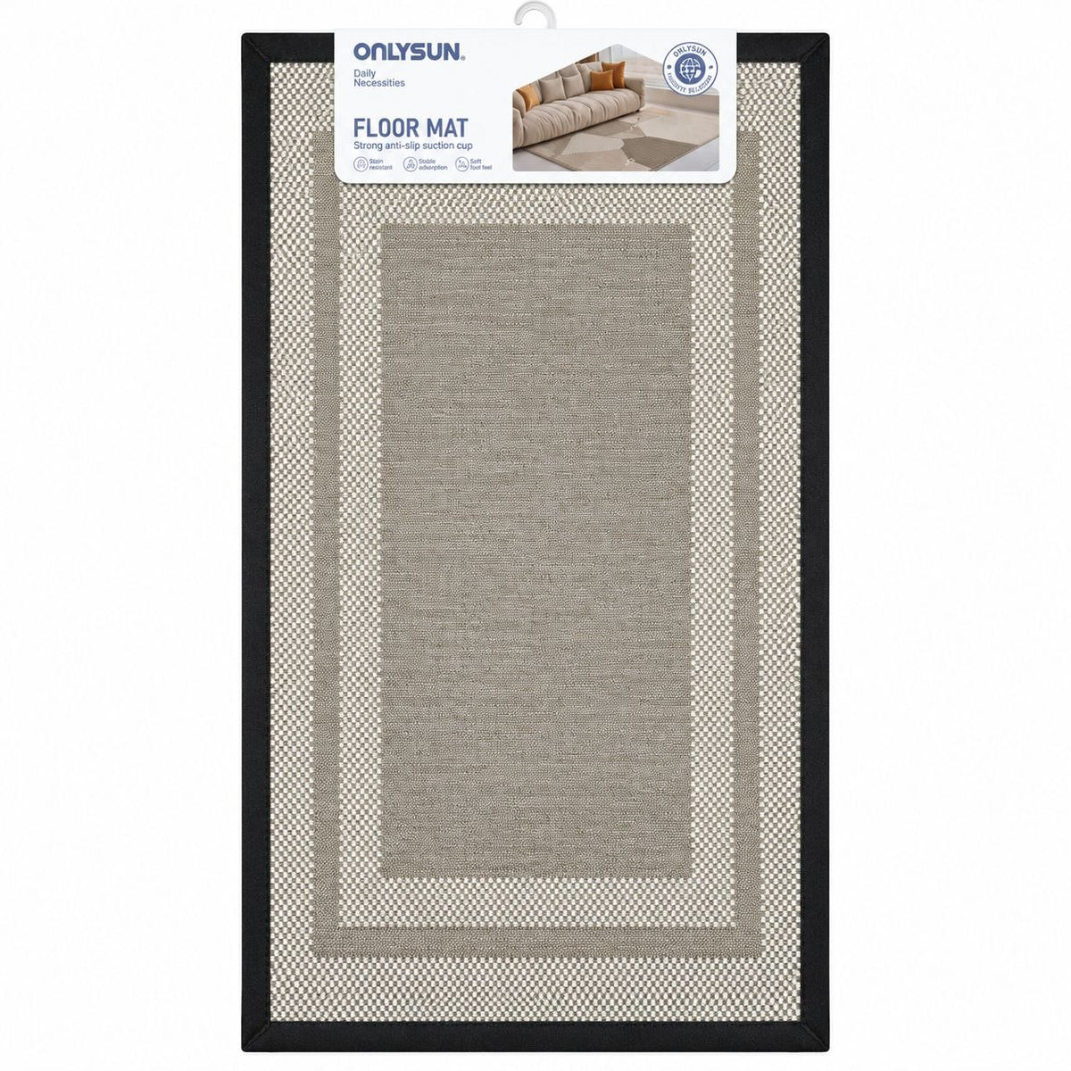 ALFOMBRA ANTIDESLIZANTE DECORATIVA BENELI HOME ONLYSUN 74X45CM