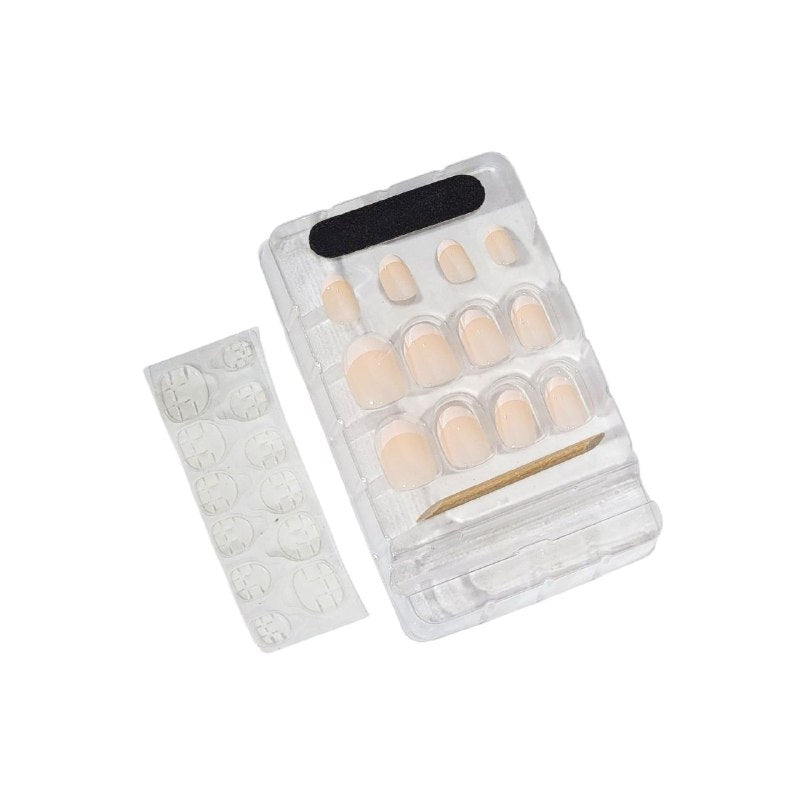 UÑAS POSTIZAS REUTILIZABLES CON DISEÑOS CLASICOS DE USO DIARIO STAY BEAUTIFUL 12PCS