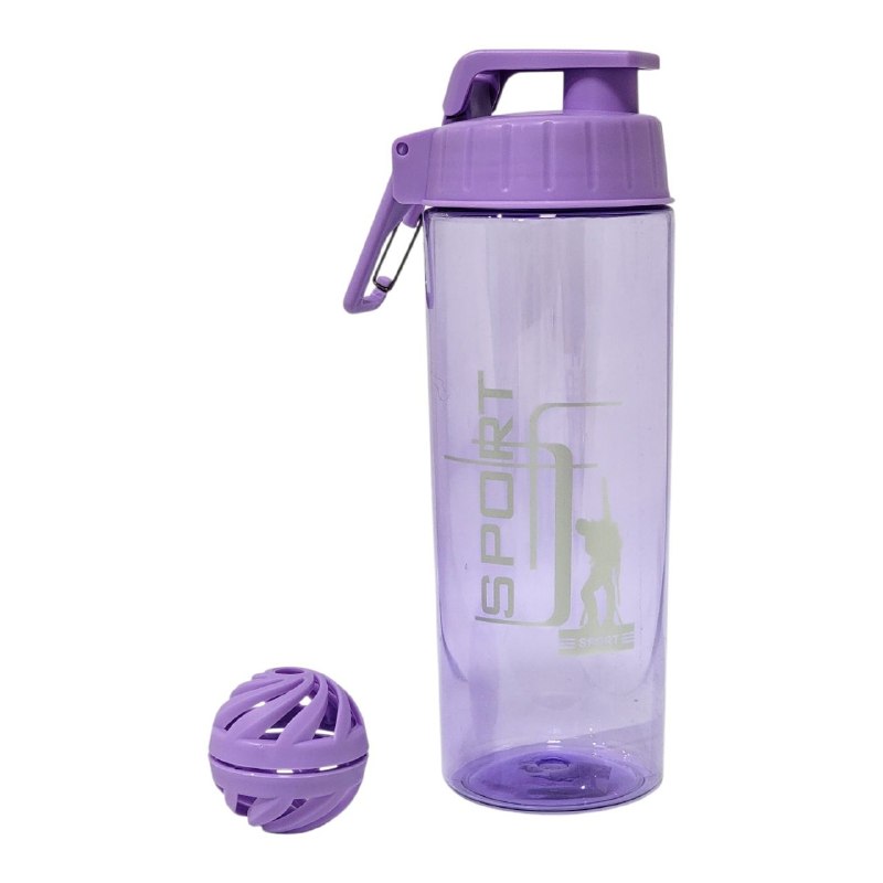 BOTELLA MEZCLADORA DEPORTIVA PORTATIL DE PLASTICO DE ALTA RESISTENCIA 26X6CM