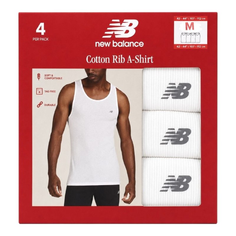 CAMISA CENTRO DE ALGODÓN PARA CABALLERO NEW BALANCE 4 UNIDADES