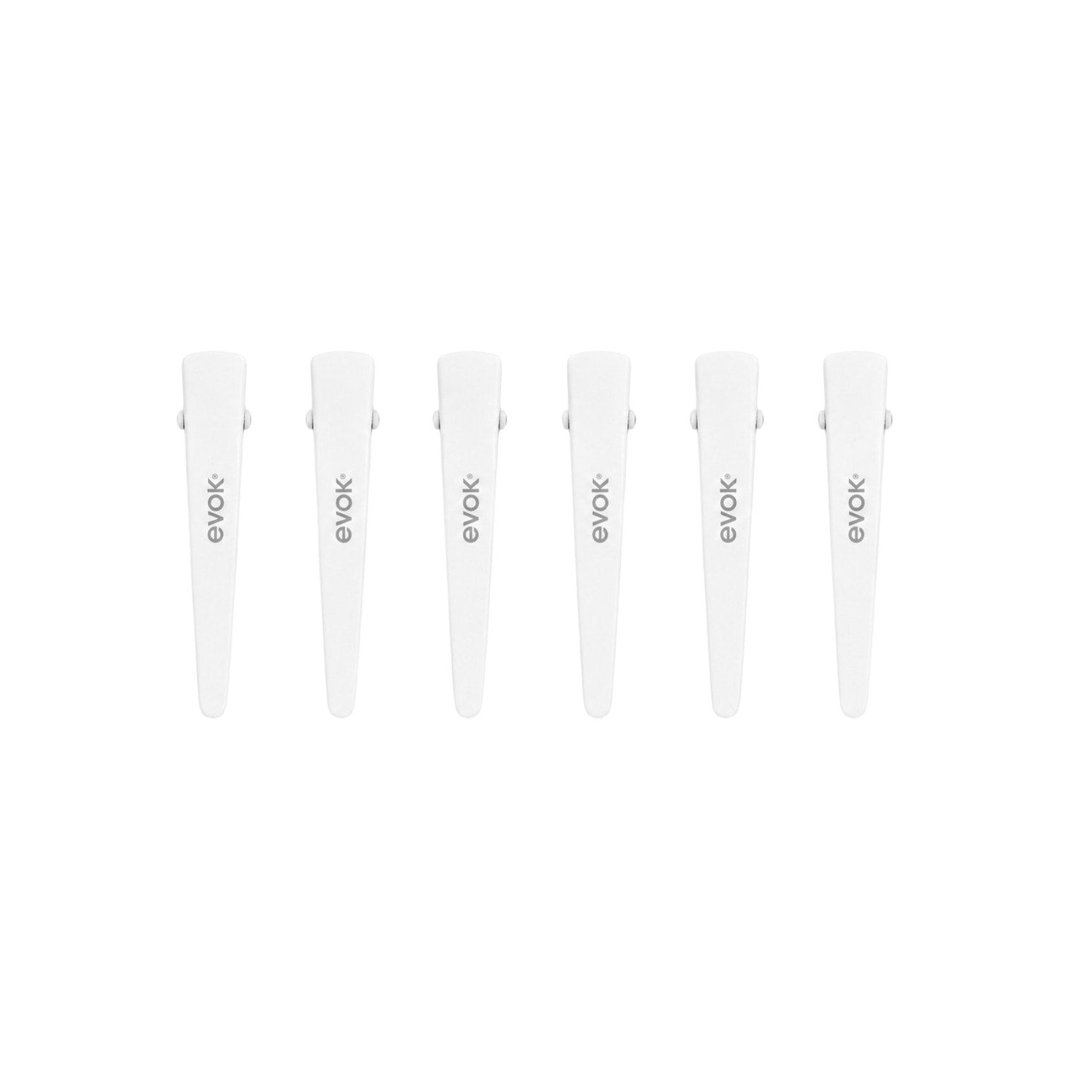 GANCHO CLIPS PARA EL CABELLO DE AGARRE PERFECTO ANTIDESLIZANTE SUAVE EVOK 6 PIEZAS