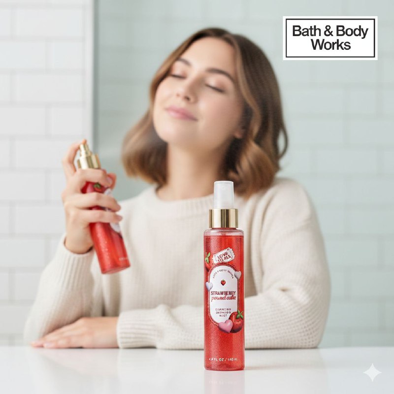 BATH AND BODY WORKS SPLASH STRAWBERRY POUND CAKE 146ML (M) (DUPE KAYALI FRAGRANCES YUM BOUJEE MARSHMALLOW 81 EDP)