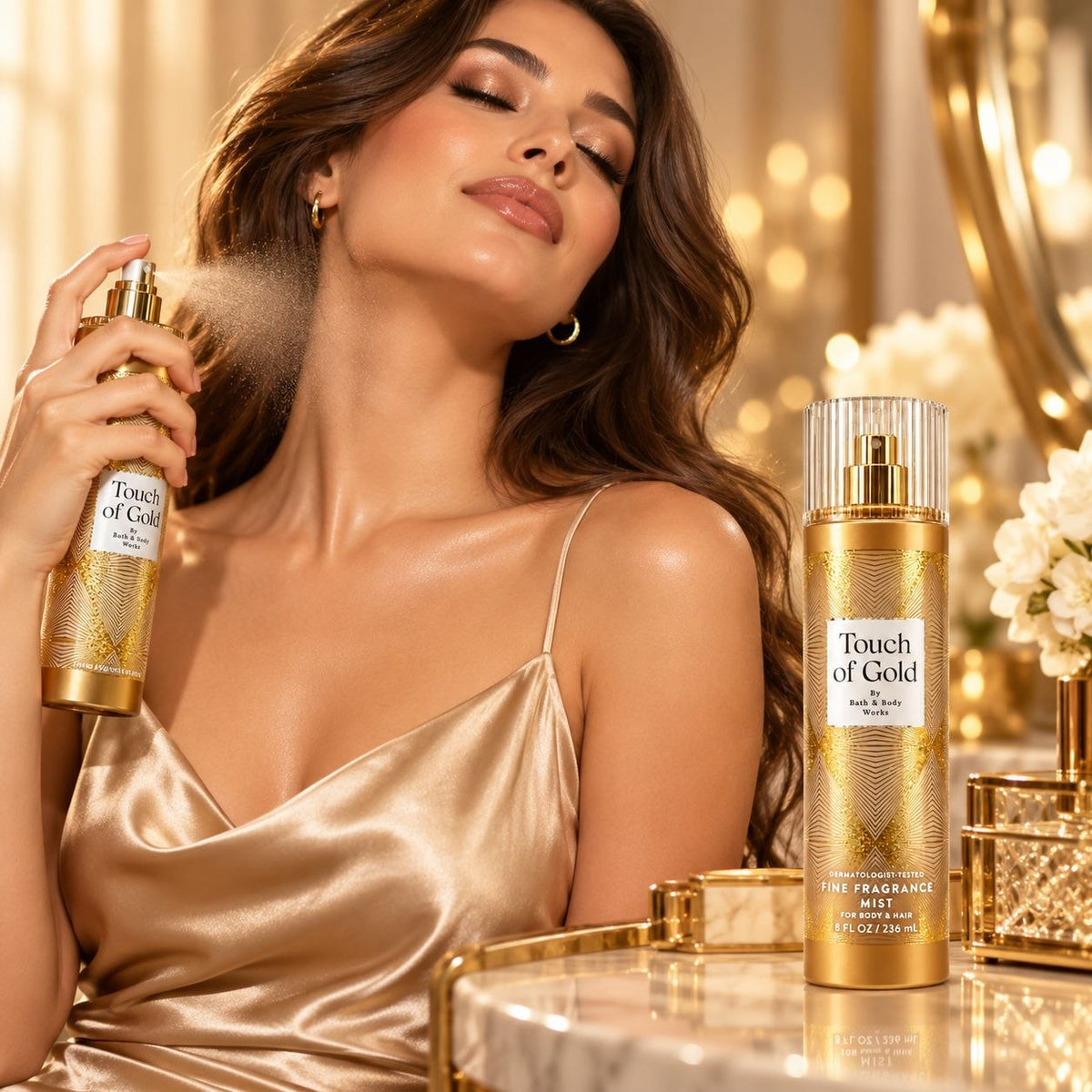 BATH & BODY WORKS SPLASH TOUCH OF GOLD FINE 236ML (M)