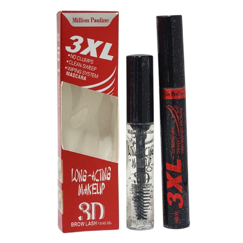 RIMEL Y GEL PARA CEJAS 2 EN 1 DE LARGA DURACION MILLION PAULINE (DUPE DE LUXVISAGE)
