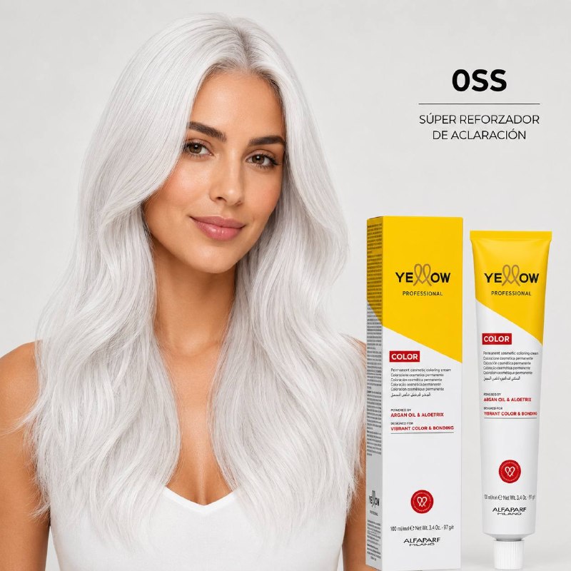 TINTE PERMANENTE PARA EL CABELLO CON ACEITE DE ARGAN Y ALOETRIX TONO 0SS SUPER REFORZADOR DE ACLARACION ALFAPARF 100ML