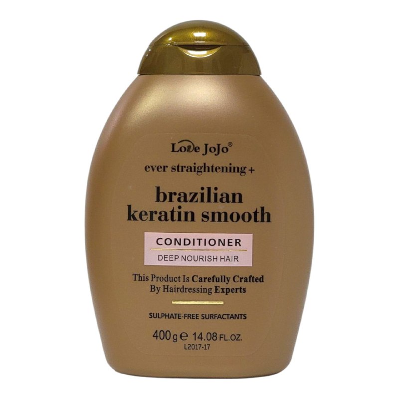 ACONDICIONADOR CON ESENCIA DE QUERATINA BRASILEÑA Y EXTRACTOS DE PLANTAS LOVE JOJO 400G