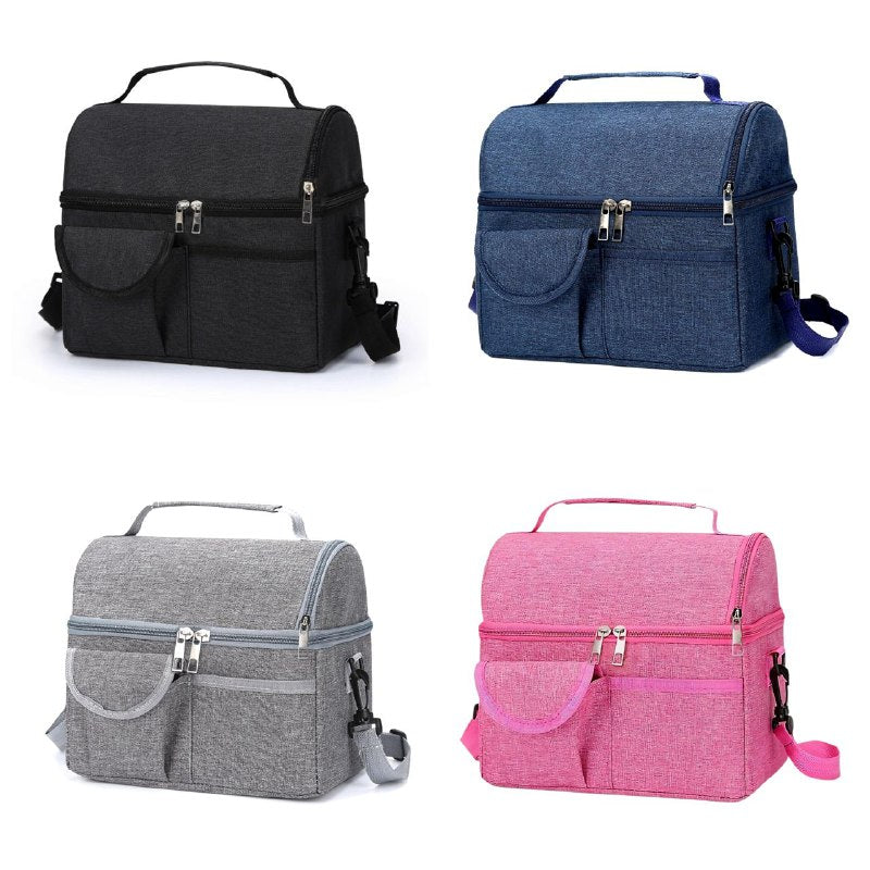 LONCHERA TERMICA PORTATIL DE GRAN CAPACIDAD IMPERMEABLE 25X25CM