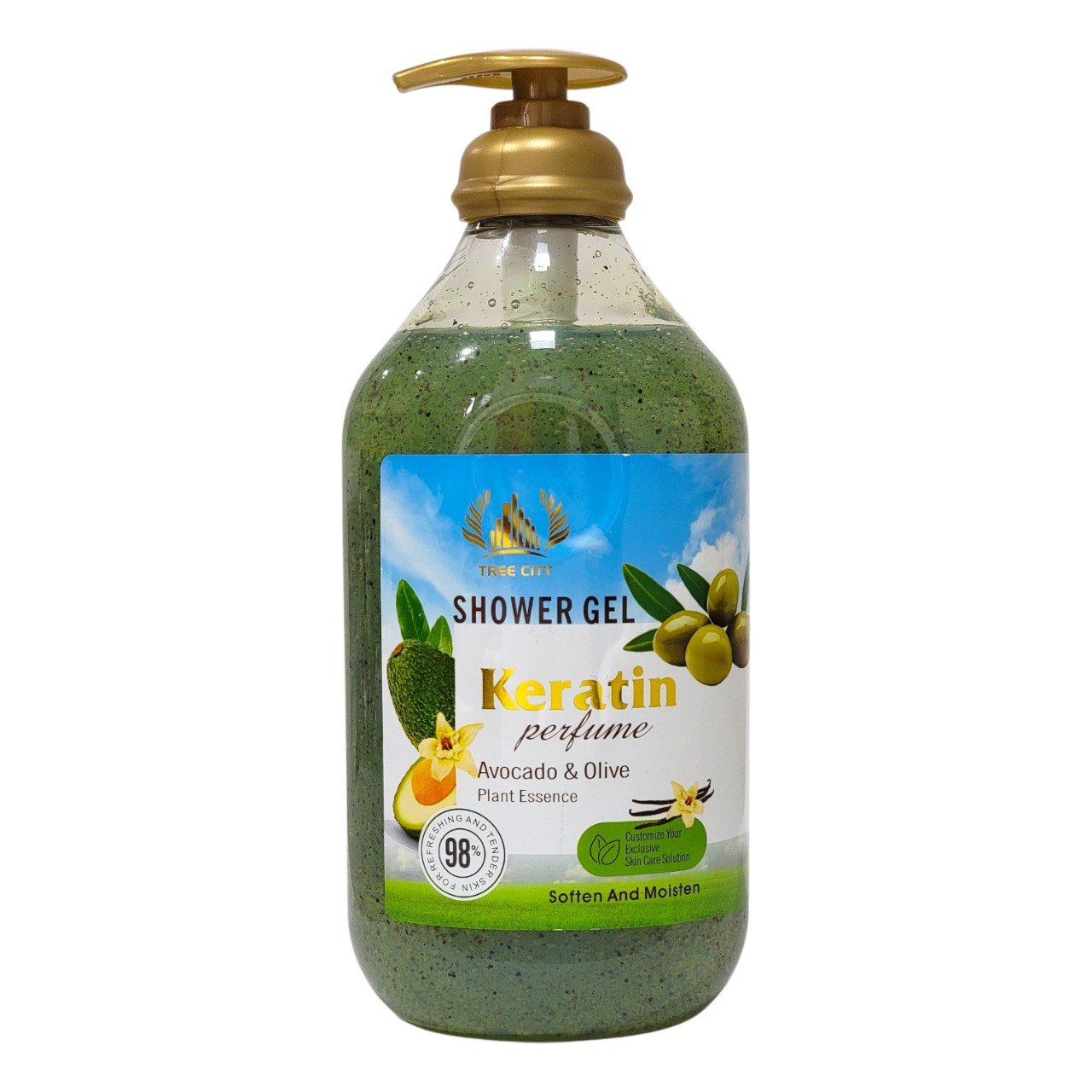 GEL DE DUCHA HIDRATANTE CON EXTRACTO DE AGUACATE Y OLIVA TREE CITY 1000ML