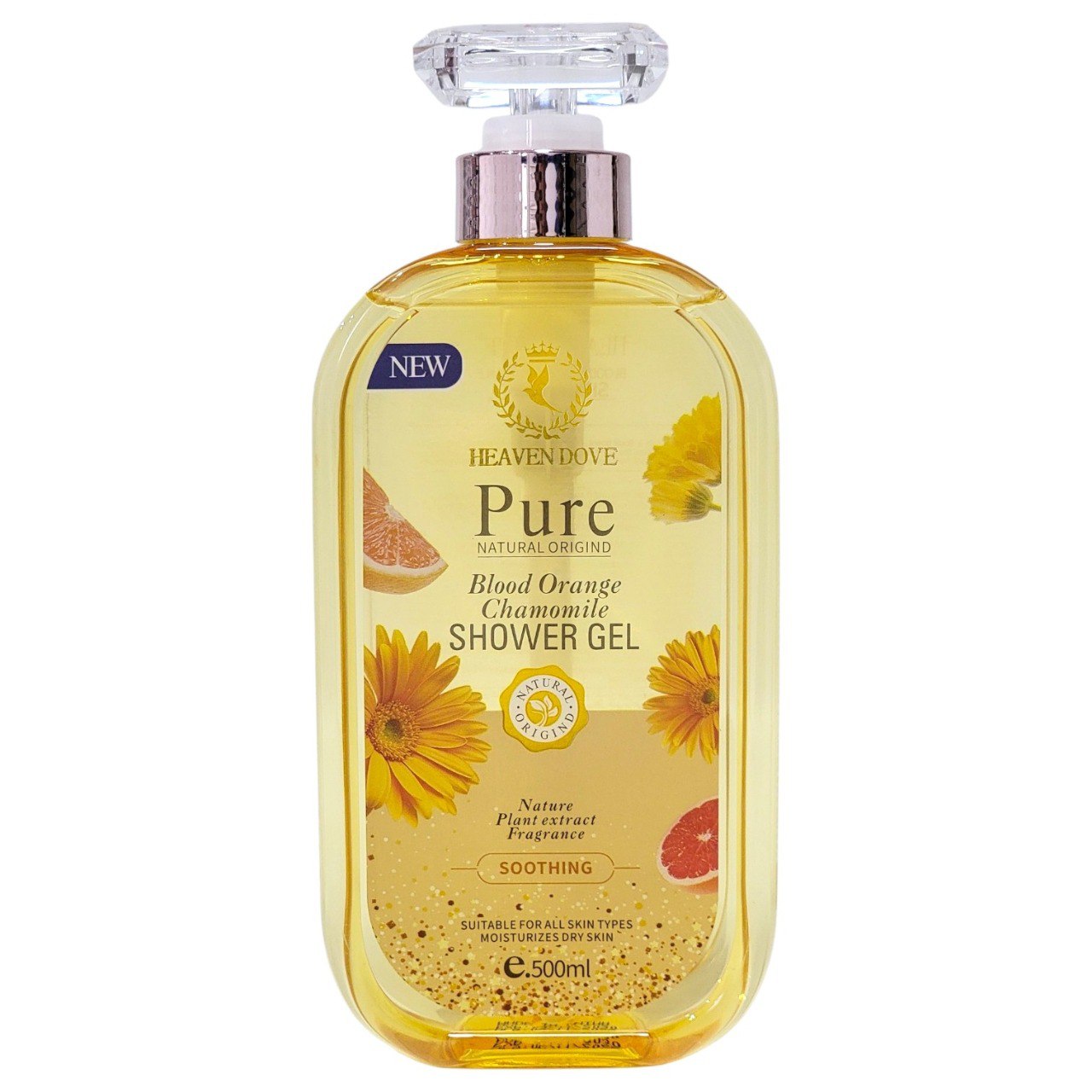 GEL DE DUCHA CALMANTE Y ANTIOXIDANTE CON NARANJA SANGUÍNEA MANZANILLA Y VITAMINA C HEAVEN DOVE 500ML