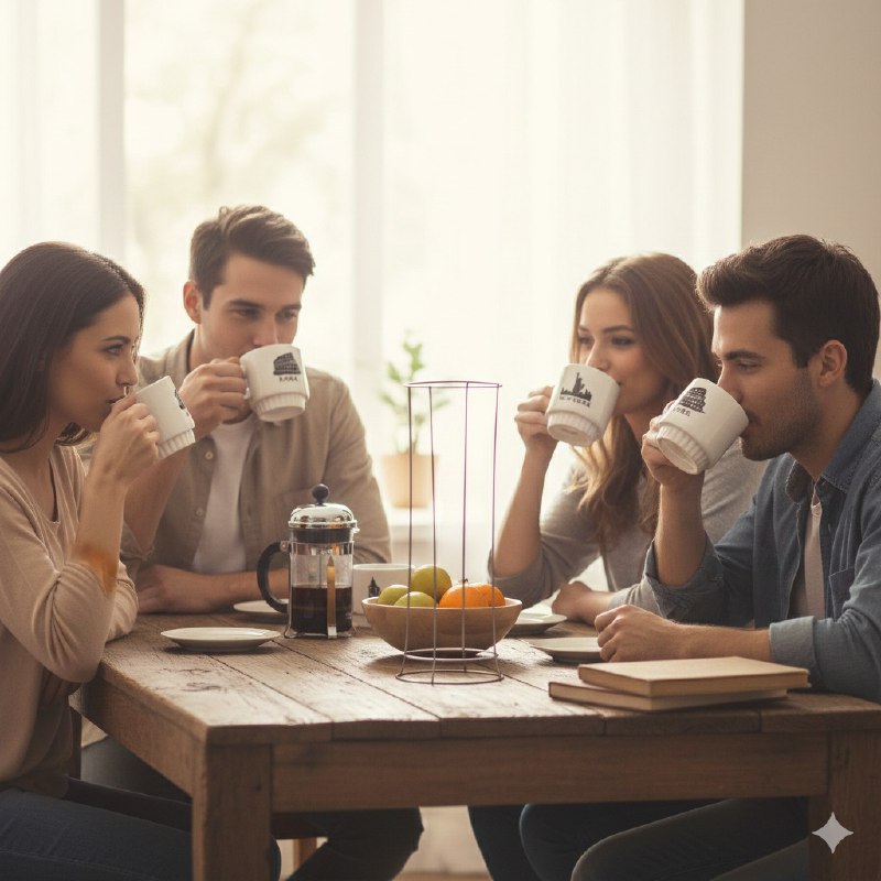 JUEGO DE 4 TAZAS DE CAFE APILABLES CON ESTANTE DE METAL ELEGANTES MINIMALISTAS 9X9CM