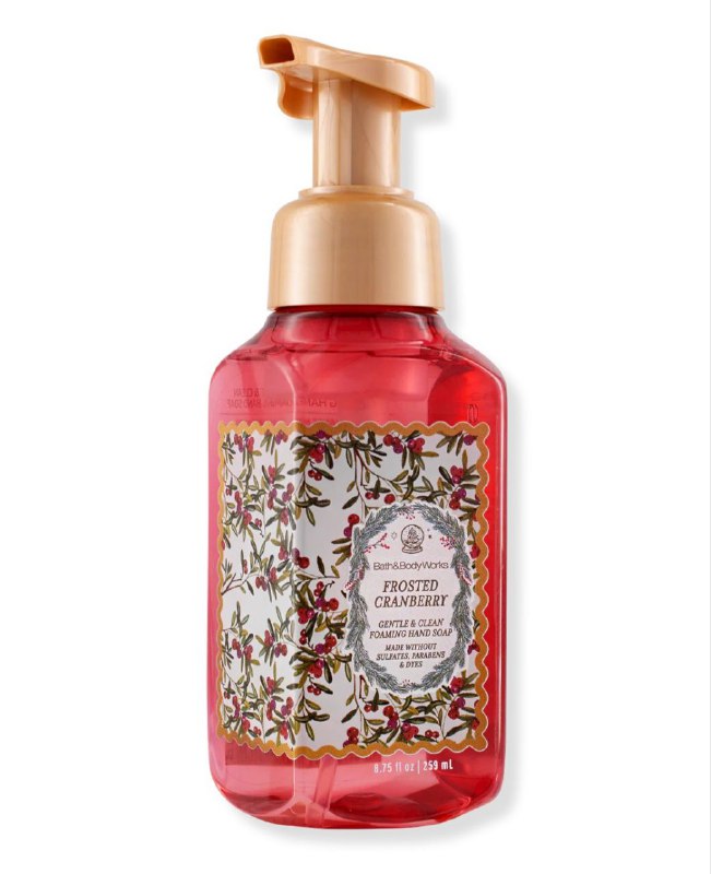BATH & BODY WORKS JABON DE MANOS SUAVE Y LIMPIO FROSTED CRANBERRY 259ML