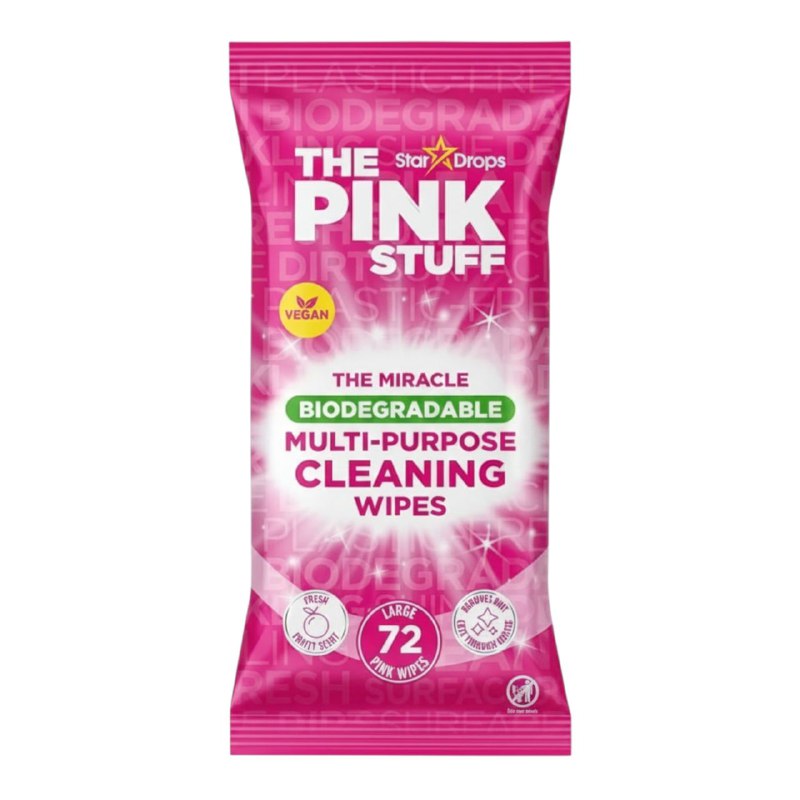 TOALLITAS HUMEDAS MULTIUSO PARA LIMPIEZA PROFUNDA Y RAPIDA 72UND THE PINK STUFF