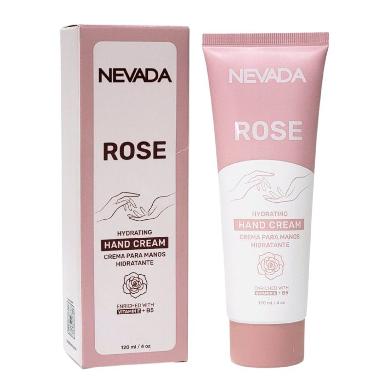 CREMA CORPORAL PARA MANOS DE ROSA U VITAMINA E HIDRATANTE Y SUAVIZANTE NEVADA 120ML